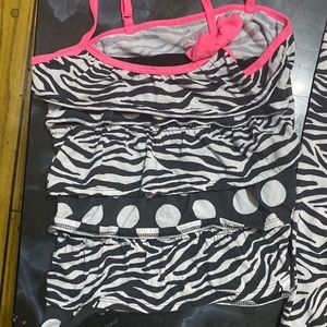 Girls justice zebra pj’s size 14